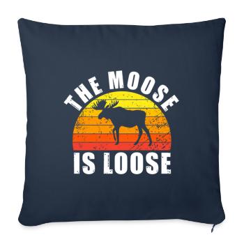 Retro Elch Lustiger Spruch - Sofakissenbezug 45 x 45 cm - Navy - Vorne