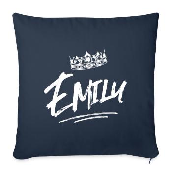 Emily - Sofakissenbezug 45 x 45 cm - Navy - Vorne