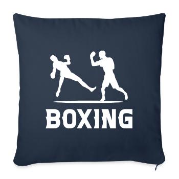 Boxe - Housse de coussin décorative 45 x 45 cm - bleu marine - Devant