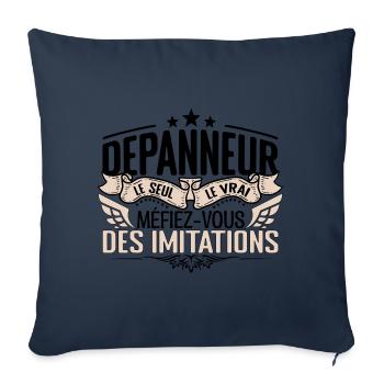 Dépanneur cadeau Dépanneur le vrai Dépanneur - Housse de coussin décorative 45 x 45 cm - bleu marine - Devant