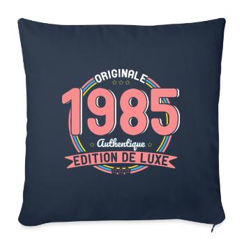 40 Jahre Jubiläum - Original 1985 Authentic - Sofakissenbezug 45 x 45 cm - Navy - Vorne