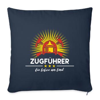Zugführer Leben Am Limit FFW Feuerwehr Zugfuehrer - Sofakissenbezug 45 x 45 cm - Navy - Vorne