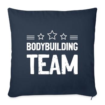 Équipe de musculation - Housse de coussin décorative 45 x 45 cm - bleu marine - Devant