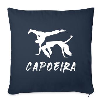 Capoeira - Housse de coussin décorative 45 x 45 cm - bleu marine - Devant