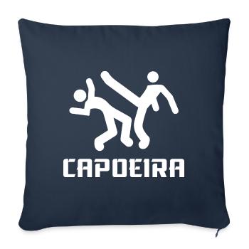 Capoeira - Housse de coussin décorative 45 x 45 cm - bleu marine - Devant