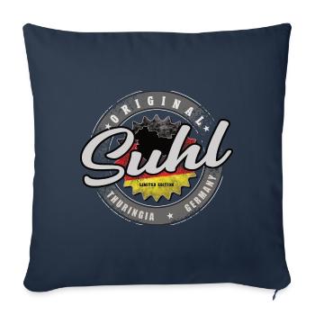 Original Germany Thuringia Suhl Thuringian Forest - Sofa pillowcase 17,3'' x 17,3'' (45 x 45 cm) - navy - Front