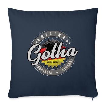 Original Germany Thuringia Gotha Thuringian Forest - Sofa pillowcase 17,3'' x 17,3'' (45 x 45 cm) - navy - Front