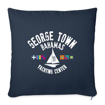 George Town Bahamas Yachting center - Housse de coussin décorative 45 x 45 cm - bleu marine - Devant