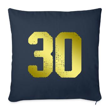 30 Number jersey - Sofa pillowcase 17,3'' x 17,3'' (45 x 45 cm) - navy - Front