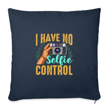 Photographie Je n’ai pas de contrôle de selfie Selfie drôle - Housse de coussin décorative 45 x 45 cm - bleu marine - Devant