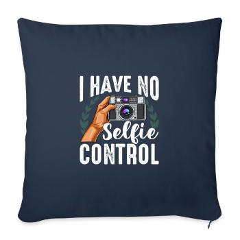 Photographie Je n’ai pas de contrôle de selfie Selfie drôle - Housse de coussin décorative 45 x 45 cm - bleu marine - Devant