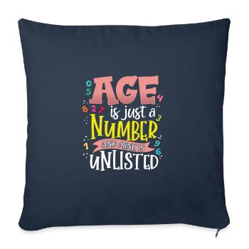 L’âge du cadeau d’anniversaire n’est qu’un chiffre et le mien est - Housse de coussin décorative 45 x 45 cm - bleu marine - Devant