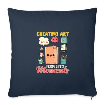 Scrapbooker Gifts Creating Art from Life's - Sofa pillowcase 17,3'' x 17,3'' (45 x 45 cm) - navy - Front