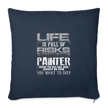 Malen Geschenk Leben voller Risiken Erzählen überspringen - Sofakissenbezug 45 x 45 cm - Navy - Vorne