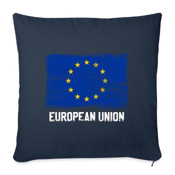 Europe - Housse de coussin décorative 45 x 45 cm - bleu marine - Devant