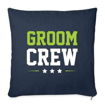 Groom Crew - Sofa pillowcase 17,3'' x 17,3'' (45 x 45 cm) - navy - Front