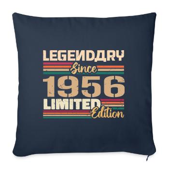 1956 Vintage 1956 Birthday Born In 1956 - Sofa pillowcase 17,3'' x 17,3'' (45 x 45 cm) - navy - Front