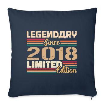 2018 Vintage 2018 Birthday Born in 2018 - Sofa pillowcase 17,3'' x 17,3'' (45 x 45 cm) - navy - Front