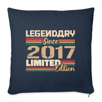 2017 Vintage 2017 Birthday Born in 2017 - Sofa pillowcase 17,3'' x 17,3'' (45 x 45 cm) - navy - Front