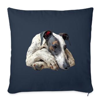 Whippet - Sofa pillowcase 17,3'' x 17,3'' (45 x 45 cm) - navy - Front