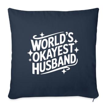 Mari, Conjoint, Famille, Mariage - Housse de coussin décorative 45 x 45 cm - bleu marine - Devant