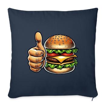 Mexican Burger Fast Food - Sofa pillowcase 17,3'' x 17,3'' (45 x 45 cm) - navy - Front