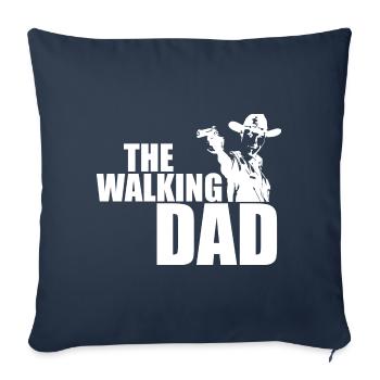 Le père de La Walking - Housse de coussin décorative 45 x 45 cm - bleu marine - Devant