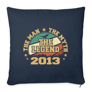 2013 Birthday Born in 2013 Retro Vintage - Sofa pillowcase 17,3'' x 17,3'' (45 x 45 cm) - navy - Front