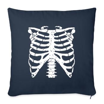 Skeleton Thorax Halloween Costume - Sofa pillowcase 17,3'' x 17,3'' (45 x 45 cm) - navy - Front
