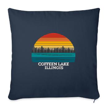 Coffeen Lake Illinois - Housse de coussin décorative 45 x 45 cm - bleu marine - Devant