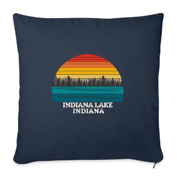 Indiana Lake Indiana - Sofa pillowcase 17,3'' x 17,3'' (45 x 45 cm) - navy - Front