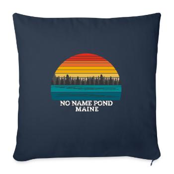 No Name Pond Maine - Housse de coussin décorative 45 x 45 cm - bleu marine - Devant
