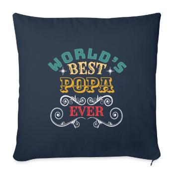 Worlds Best Popa Ever - Sofa pillowcase 17,3'' x 17,3'' (45 x 45 cm) - navy - Front