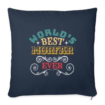 Meilleur Morfar du monde de tous les temps - Housse de coussin décorative 45 x 45 cm - bleu marine - Devant