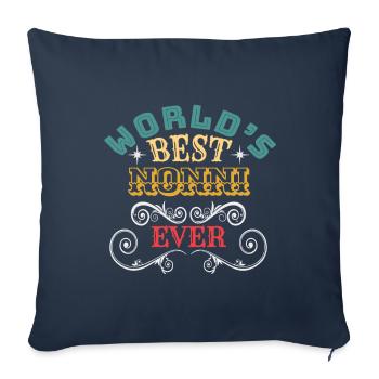 Worlds Best Nonni Ever - Sofa pillowcase 17,3'' x 17,3'' (45 x 45 cm) - navy - Front