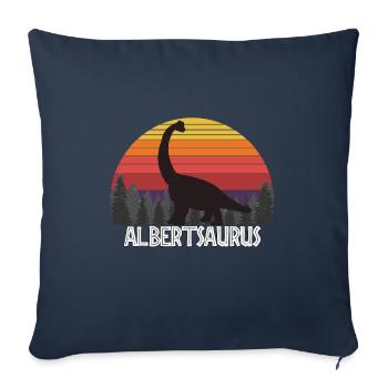 Albertsaurus Albert saurus dinosaur name birthday - Sofakissenbezug 45 x 45 cm - Navy - Vorne