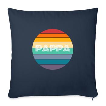 Rainbow Pappa Retro Vintage - Housse de coussin décorative 45 x 45 cm - bleu marine - Devant