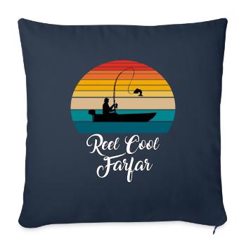 Reel Cool Farfar Fishing Gifts - Sofa pillowcase 17,3'' x 17,3'' (45 x 45 cm) - navy - Front