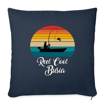 Reel Cool Busia Fishing Gifts - Sofa pillowcase 17,3'' x 17,3'' (45 x 45 cm) - navy - Front
