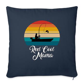 Reel Cool Mama Fishing Gifts - Sofa pillowcase 17,3'' x 17,3'' (45 x 45 cm) - navy - Front