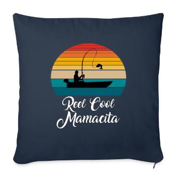 Reel Cool Mamacita Fishing Gifts - Sofa pillowcase 17,3'' x 17,3'' (45 x 45 cm) - navy - Front