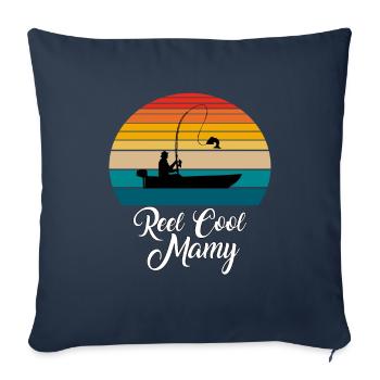 Reel Cool Mamy Fishing Gifts - Sofa pillowcase 17,3'' x 17,3'' (45 x 45 cm) - navy - Front