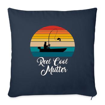 Reel Cool Mother Fishing Gifts - Sofa pillowcase 17,3'' x 17,3'' (45 x 45 cm) - navy - Front