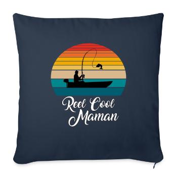 Reel Cool Maman Fishing Gifts - Sofa pillowcase 17,3'' x 17,3'' (45 x 45 cm) - navy - Front