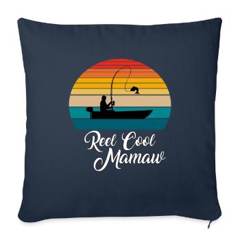Reel Cool Mamaw Fishing Gifts - Sofa pillowcase 17,3'' x 17,3'' (45 x 45 cm) - navy - Front