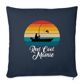 Reel Cool Mamie Fishing Gifts - Sofa pillowcase 17,3'' x 17,3'' (45 x 45 cm) - navy - Front