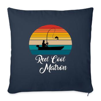 Reel Cool Matron Fishing Gifts - Sofa pillowcase 17,3'' x 17,3'' (45 x 45 cm) - navy - Front