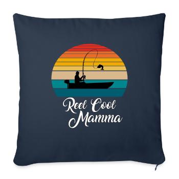 Reel Cool Mamma Fishing Gifts - Sofa pillowcase 17,3'' x 17,3'' (45 x 45 cm) - navy - Front