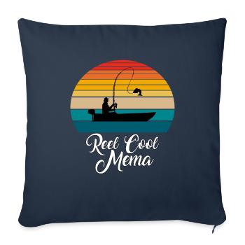 Reel Cool Mema Fishing Gifts - Sofa pillowcase 17,3'' x 17,3'' (45 x 45 cm) - navy - Front