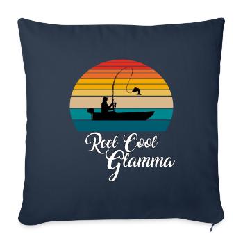 Reel Cool Glamma Fishing Gifts - Sofa pillowcase 17,3'' x 17,3'' (45 x 45 cm) - navy - Front